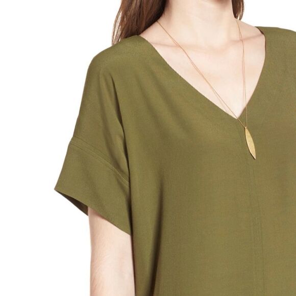 Madewell | Novel Shift Dress | Desert Olive - Picture 2 of 10